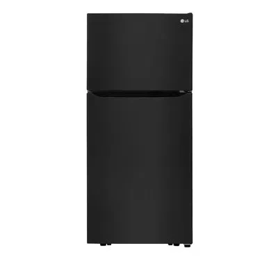 Lg Top Freezer Refrigerator With Reversible Door, Reversible Door, 20 Cu. Ft. In Smooth Black