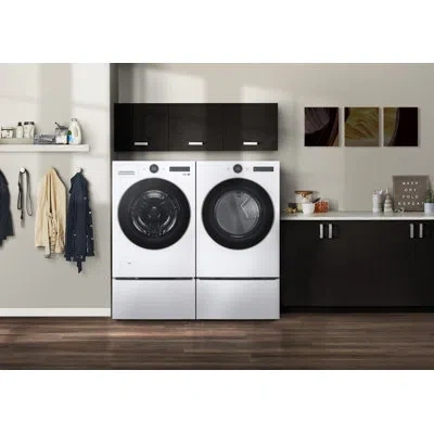 Lg Ultra Large Capacity Smart Front Load Gas Dryer With Sensor Dry & Steam Technology, 7.4 Cu. Ft. In White