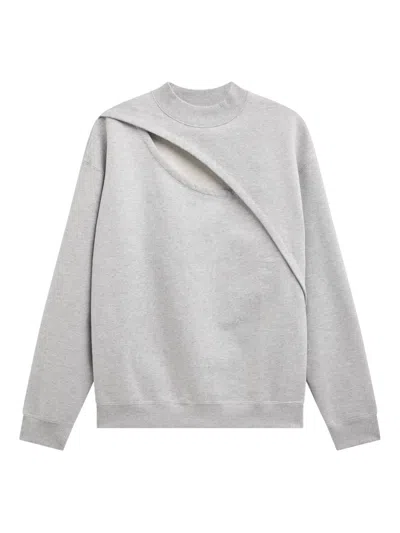 Lgn Louis Gabriel Nouchi Asymmetric-cut Sweatshirt In Gray