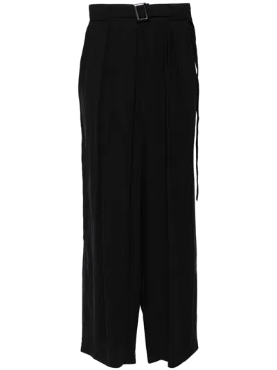 LGN LOUIS GABRIEL NOUCHI BELTED WIDE-LEG TROUSERS