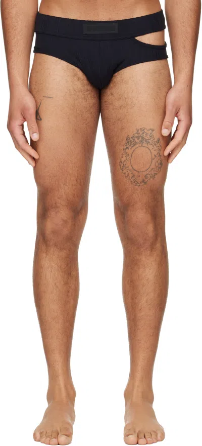 Lgn Louis Gabriel Nouchi Black Asymmetrical Opening Briefs
