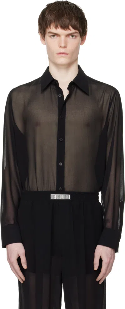 Lgn Louis Gabriel Nouchi Black Classic Transparent Shirt