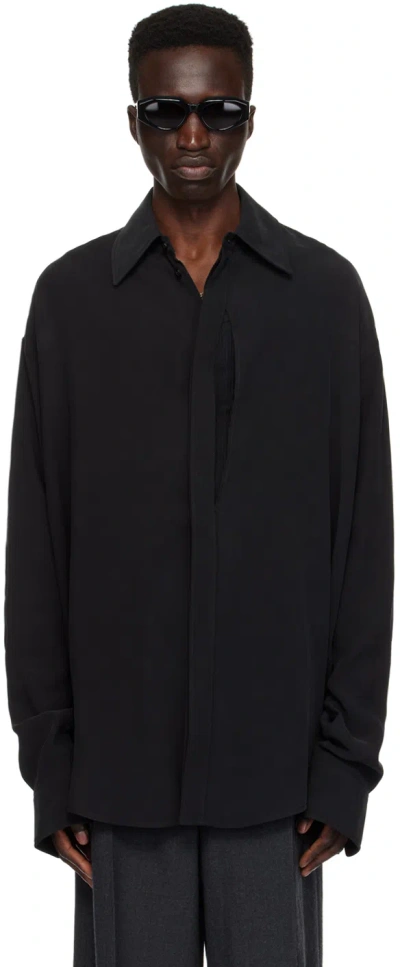 Lgn Louis Gabriel Nouchi Black Cutout Shirt
