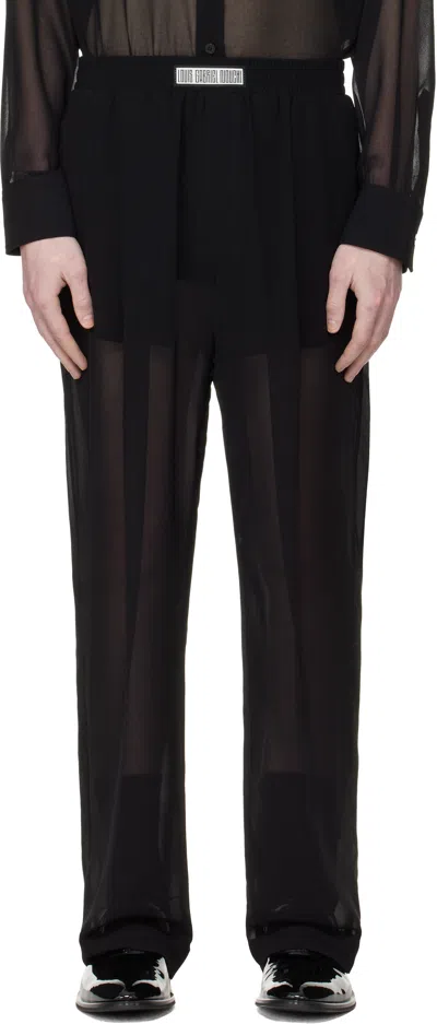 Lgn Louis Gabriel Nouchi Black Jogging Large Transparent Trousers