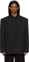 Lgn Louis Gabriel Nouchi Black Single-breasted Oversized Blazer