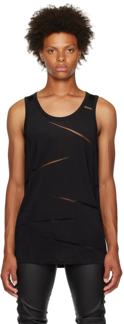 Lgn Louis Gabriel Nouchi Black Slashed Tank Top In Black 001
