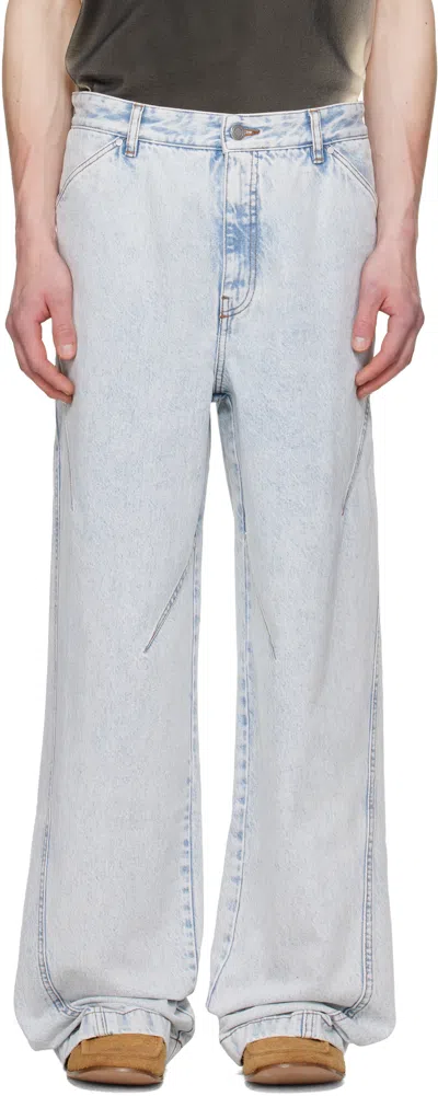 Lgn Louis Gabriel Nouchi Straight-leg Pleated Jeans In Animal Print