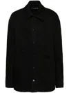 Lgn Louis Gabriel Nouchi Black Corset Detail Denim Jacket In Black