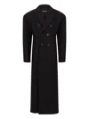 Lgn Louis Gabriel Nouchi Double-breasted Coat In Black