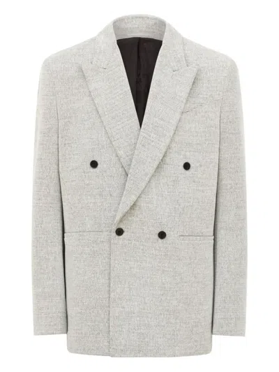 Lgn Louis Gabriel Nouchi Double-breasted Jacket In Gray