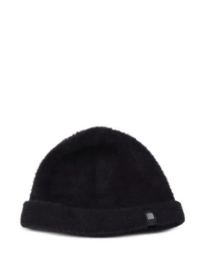 Lgn Louis Gabriel Nouchi Fluffy Knit Bonnet In Black