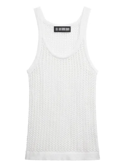 Lgn Louis Gabriel Nouchi Mesh Tank Top In White