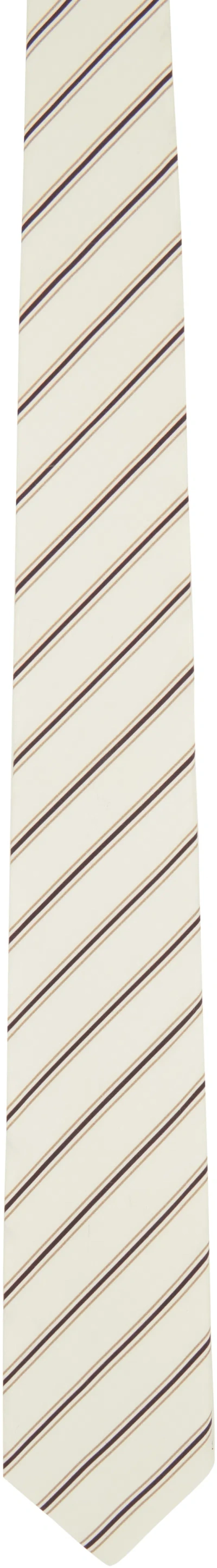Lgn Louis Gabriel Nouchi Off-white Rayée Tie