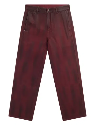Lgn Louis Gabriel Nouchi Painted-effect Jeans In Burgundy