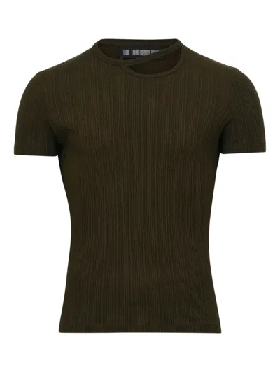 Lgn Louis Gabriel Nouchi Ribbed T-shirt In Green
