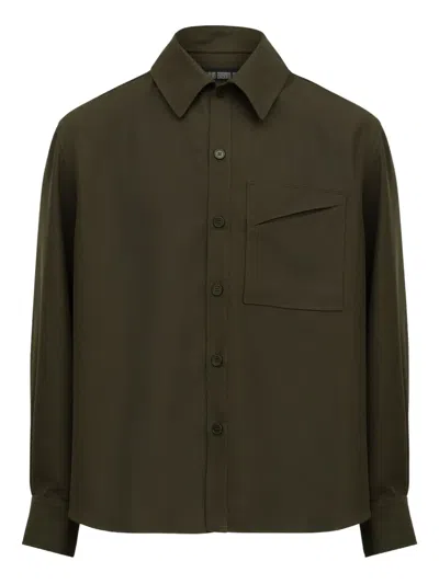 Lgn Louis Gabriel Nouchi Signature Pocket Shirt In Green