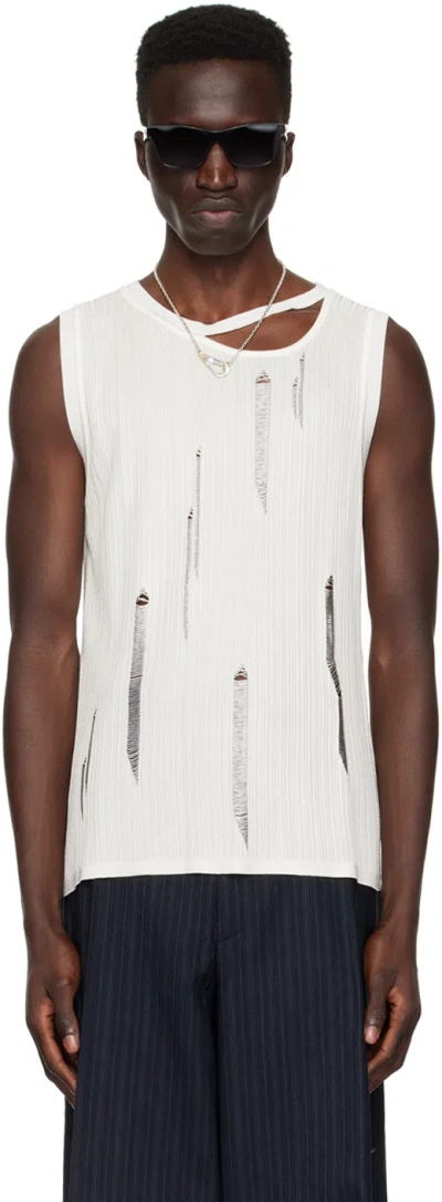 Lgn Louis Gabriel Nouchi White Ribbed Tank Top