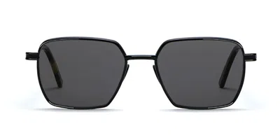 Lgr Afar 6449 Men's Sunglasses Black Size 54 In Blue