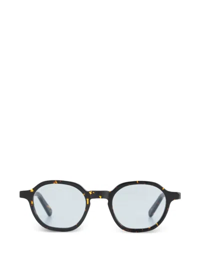 Lgr Algiers Tortoiseshell-effect Geometric-frame Sunglasses In Black
