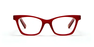 Lgr Alizé 5663 Women's Glasses Red Size 55 - Free Lenses - Blue Light Block Available