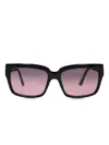 Lgr Durban Rectangle-frame Sunglasses In Black