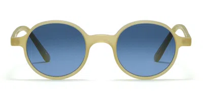 Lgr Reunion 4665 Men's Sunglasses Yellow Size 48 In Blue