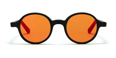 Lgr Reunion 4728 Men's Sunglasses Black Size 46 In Orange