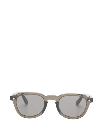 Lgr Simba Round-frame Sunglasses In Gray