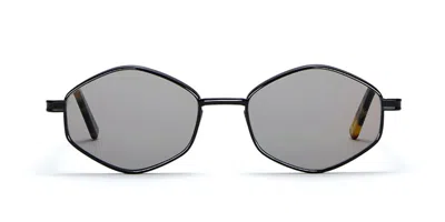 Lgr Tigray 6451 Men's Sunglasses Black Size 53 In White