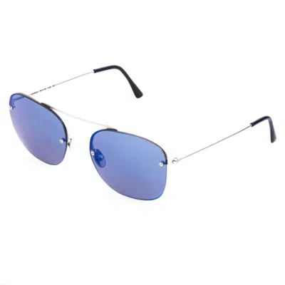 Lgr Unisex Sunglasses  Maasai-silver-00  54 Mm Gbby2 In Blue