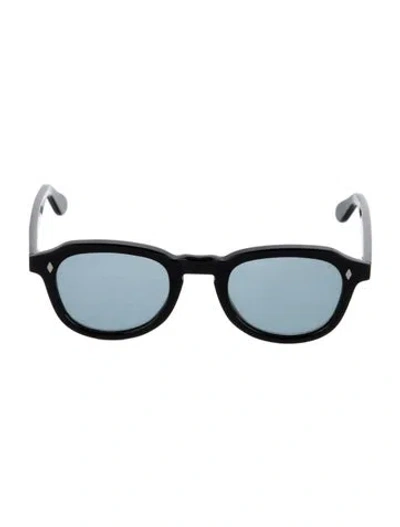 Pre-owned L.g.r World Round Mirrored Sunglasses In Black