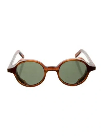 Pre-owned L.g.r World Round Tinted Sunglasses In Brown