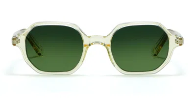 Lgr Zanzibar 5440 Men's Sunglasses Yellow Size 46 In Green