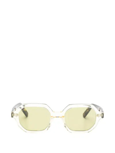 Lgr Zanzibar Bold Geometric-frame Sunglasses In Yellow