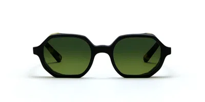 Lgr Zanzibar Explorer 5974 Men's Sunglasses Black Size 48 In Green