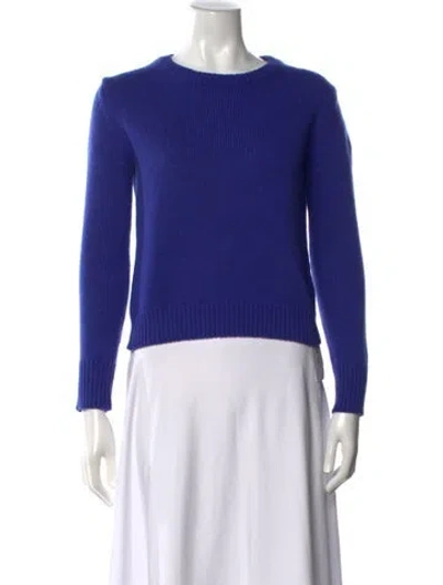 Pre-owned Lhd Cashmere Bateau Neckline Sweater In Blue