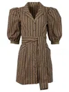Lhd Casitas Sloth-print Dress In Black