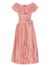 Lhd Jungle Island Ruffled Dress In Pink