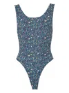 Lhd Key Biscayne Floral Bodysuit In Blue