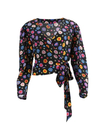 Lhd Odalys Floral Wrap Blouse In Multi