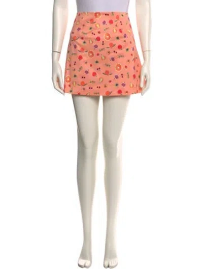 Pre-owned Lhd Printed Mini Skirt In Multi