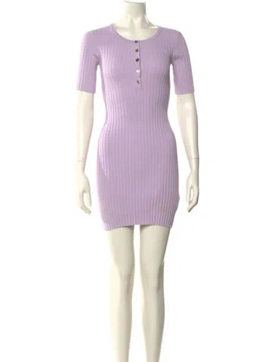 Pre-owned Lhd Scoop Neck Mini Dress In Purple