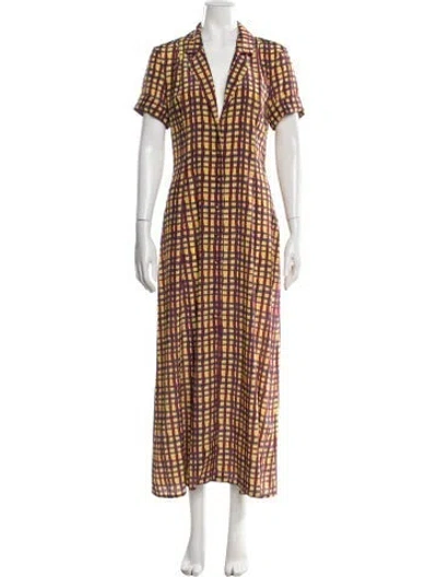 Pre-owned Lhd Silk Long Dress In Multicolor