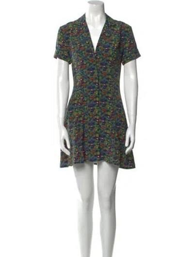 Pre-owned Lhd Silk Mini Dress In Green