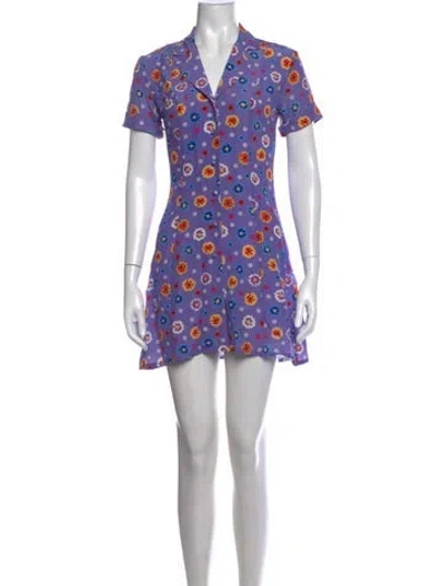 Pre-owned Lhd Silk Mini Dress In Purple