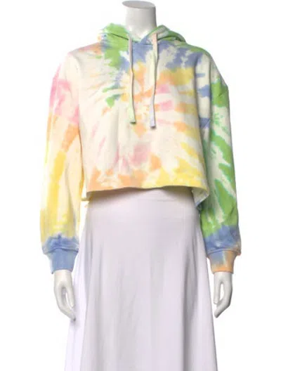 Pre-owned Lhd Tie-dye Print Crew Neck Sweater In White
