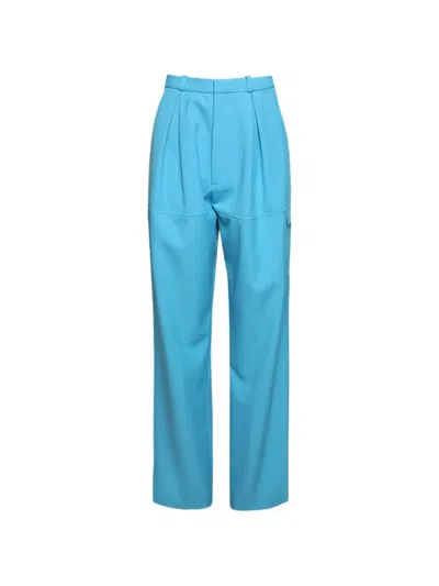 Lhd Ventilo Pleated Trousers In Blue