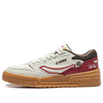 Li-ning 001 Btc Premium 'white Red Gum' In Brown