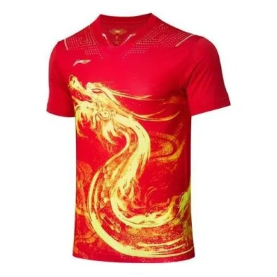Li-ning 32th Tokyo Olympics Table Tennis Jersey 'red Yellow'