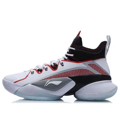 Li-ning Air Raid 7 Premium High Basketball Shoes 'white Black Red' In Multi